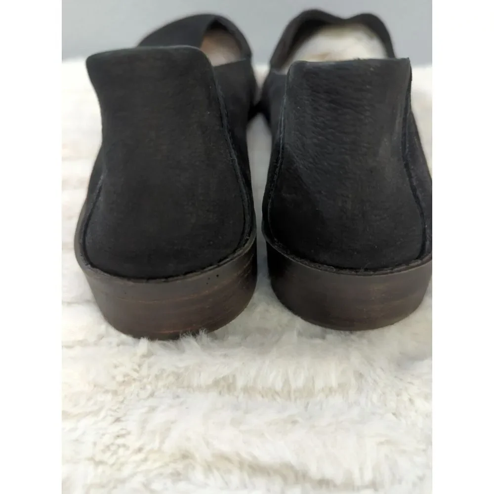 Lucky‎ Brand Womens Harping Heeled Black Loafers Size 8.5